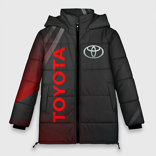 Женская зимняя куртка Тойота - Абстракция / 3D-Красный – фото 1