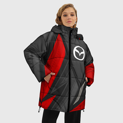 Женская зимняя куртка Mazda sports racing / 3D-Черный – фото 3