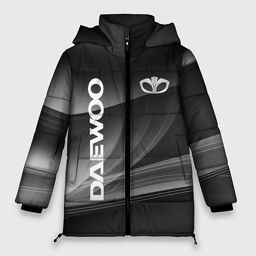 Женская зимняя куртка Daewoo - абстракция / 3D-Светло-серый – фото 1