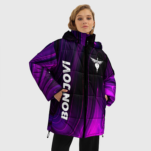 Женская зимняя куртка Bon Jovi violet plasma / 3D-Черный – фото 3