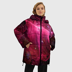 Куртка зимняя женская Рубиновая туманность, цвет: 3D-красный — фото 2