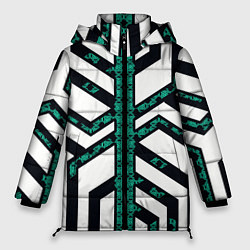 Куртка зимняя женская Киберпанк сеть, цвет: 3D-черный