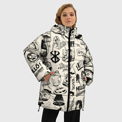Куртка зимняя женская Japan style - retro, цвет: 3D-черный — фото 2
