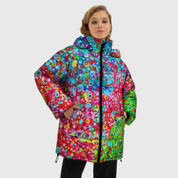 Куртка зимняя женская Цветная пуантель, цвет: 3D-красный — фото 2