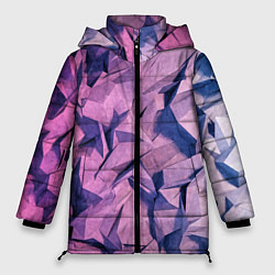 Женская зимняя куртка Полигональная скальная текстура