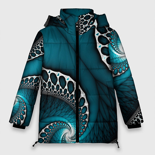 Женская зимняя куртка Странная абстрактная картинка / 3D-Красный – фото 1