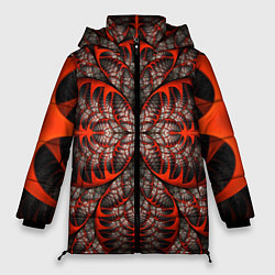 Куртка зимняя женская Готический узор, цвет: 3D-красный