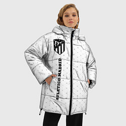 Куртка зимняя женская Atletico Madrid sport на светлом фоне: по-вертикал, цвет: 3D-черный — фото 2