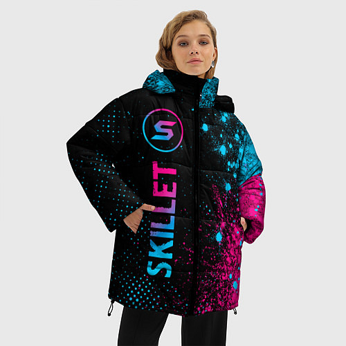 Женская зимняя куртка Skillet - neon gradient: по-вертикали / 3D-Черный – фото 3