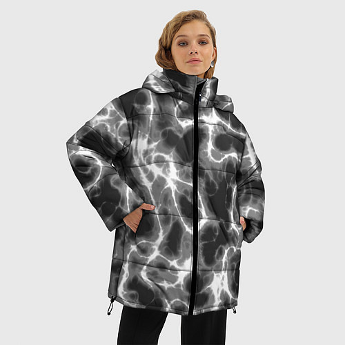 Женская зимняя куртка Дымные корни / 3D-Черный – фото 3