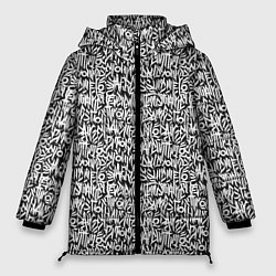 Куртка зимняя женская Надпись кистью, цвет: 3D-черный