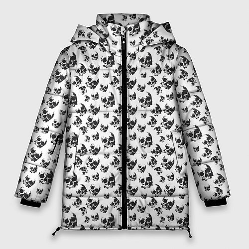 Женская зимняя куртка Череп без челюсти / 3D-Красный – фото 1