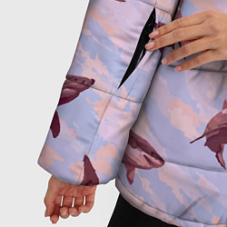 Куртка зимняя женская Акулы на фоне неба, цвет: 3D-светло-серый — фото 2