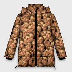 Куртка зимняя женская Николас Кейдж мем, цвет: 3D-светло-серый