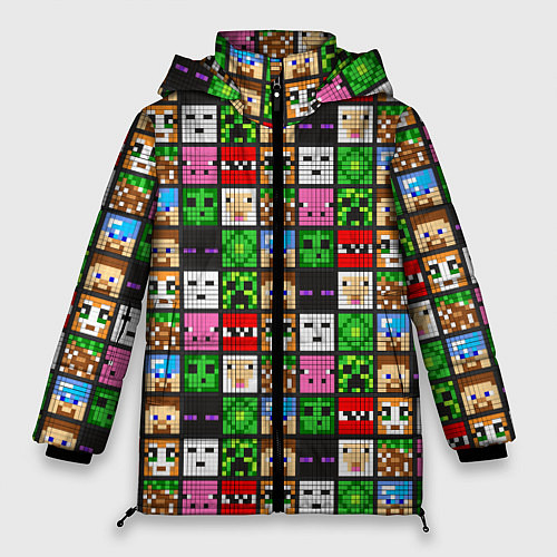 Женская зимняя куртка Minecraft - characters / 3D-Светло-серый – фото 1