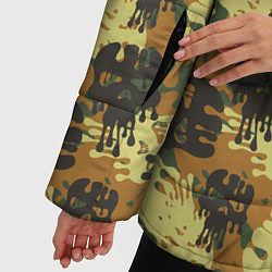 Куртка зимняя женская Милитари череп, цвет: 3D-черный — фото 2