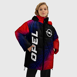 Куртка зимняя женская Opel красный карбон, цвет: 3D-черный — фото 2