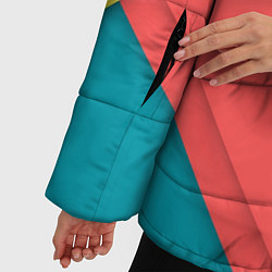 Куртка зимняя женская Простейший геометрический узор, цвет: 3D-черный — фото 2