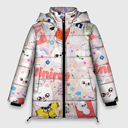 Куртка зимняя женская Skzoo Jinniret pattern cartoon avatar, цвет: 3D-красный