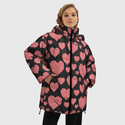 Куртка зимняя женская Сердце-мозг, цвет: 3D-красный — фото 2