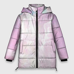 Куртка зимняя женская Розовые облака на голубом небе, цвет: 3D-черный