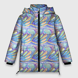 Куртка зимняя женская Золотая жемчужница акварель, цвет: 3D-светло-серый