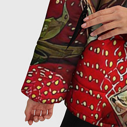 Куртка зимняя женская Клубника и шоколад Рошен, цвет: 3D-красный — фото 2
