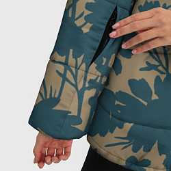 Куртка зимняя женская Цветочный камуфляж, цвет: 3D-черный — фото 2