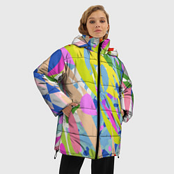 Куртка зимняя женская Краски лета абстракция, цвет: 3D-светло-серый — фото 2