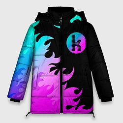 Куртка зимняя женская The Killers неоновый огонь, цвет: 3D-черный
