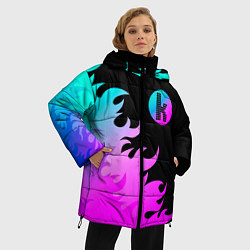 Куртка зимняя женская The Killers неоновый огонь, цвет: 3D-черный — фото 2