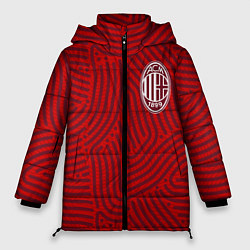 Куртка зимняя женская AC Milan отпечатки, цвет: 3D-красный