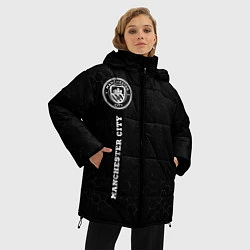 Куртка зимняя женская Manchester City sport на темном фоне: по-вертикали, цвет: 3D-черный — фото 2