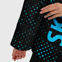 Куртка зимняя женская Skillet - neon gradient: надпись, символ, цвет: 3D-черный — фото 2