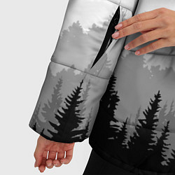 Куртка зимняя женская Птицы над лесом, цвет: 3D-светло-серый — фото 2