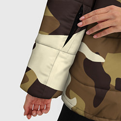Куртка зимняя женская Камуфляж Woodland осень крупный, цвет: 3D-светло-серый — фото 2