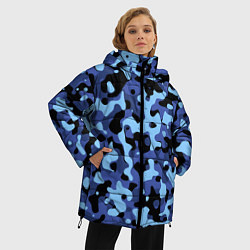 Куртка зимняя женская Камуфляж Sky Blue, цвет: 3D-черный — фото 2
