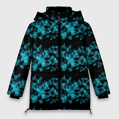 Женская зимняя куртка Полосы из кругов / 3D-Светло-серый – фото 1