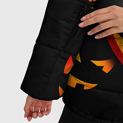 Куртка зимняя женская Забавная рожица, цвет: 3D-черный — фото 2
