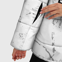 Куртка зимняя женская The Offspring glitch на светлом фоне: надпись, сим, цвет: 3D-черный — фото 2