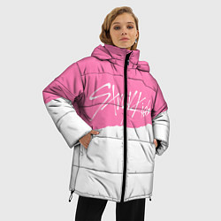 Куртка зимняя женская Stray Kids pink and white, цвет: 3D-красный — фото 2