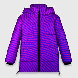 Куртка зимняя женская Фиолетовые линии, цвет: 3D-черный