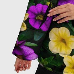 Куртка зимняя женская Разноцветная петуния, цвет: 3D-черный — фото 2