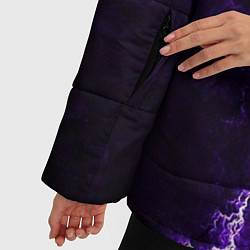 Куртка зимняя женская Темные грозовые облака, цвет: 3D-светло-серый — фото 2