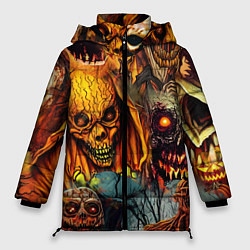 Женская зимняя куртка Монстры ужасные хэллоуинские