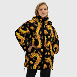Куртка зимняя женская Golden dragons, цвет: 3D-черный — фото 2