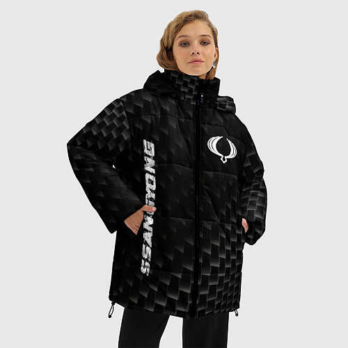 Женская зимняя куртка SsangYong карбоновый фон / 3D-Черный – фото 3
