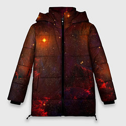 Куртка зимняя женская Звездная бескрайняя вселенная, цвет: 3D-светло-серый