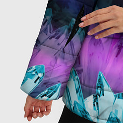 Куртка зимняя женская Кристаллы и северное сияние, цвет: 3D-светло-серый — фото 2