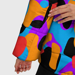 Куртка зимняя женская Абстракция - благородные цвета, цвет: 3D-красный — фото 2
